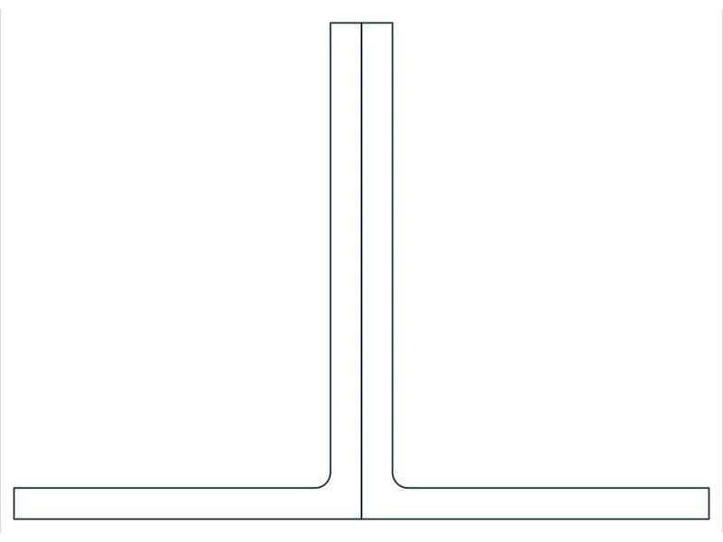 2L5X3-1/2X5/16X3/8LLBB Steel Section CAD block — line drawing preview of the DWG file