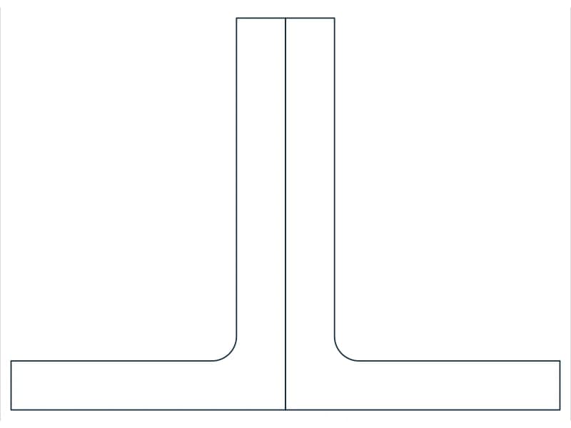 2L5X3-1/2X5/8X3/8LLBB Steel Section CAD block — line drawing preview of the DWG file