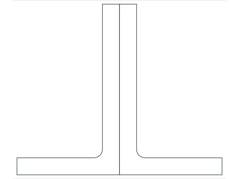 2L5X3X1/2LLBB Steel Section CAD block — line drawing preview of the DWG file