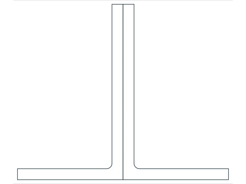 2L5X3X5/16X3/8LLBB Steel Section CAD block — line drawing preview of the DWG file