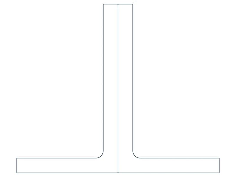 2L5X3X7/16X3/4LLBB Steel Section CAD block — line drawing preview of the DWG file