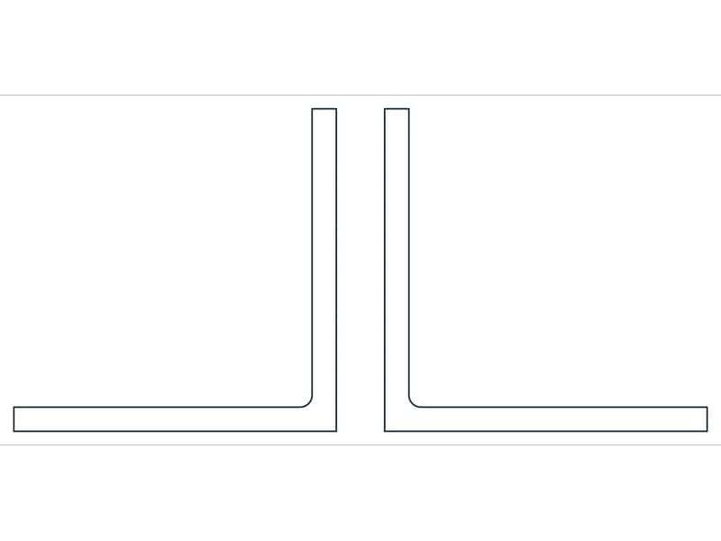 2L5X5X3/8X3/4 Steel Section CAD block — line drawing preview of the DWG file