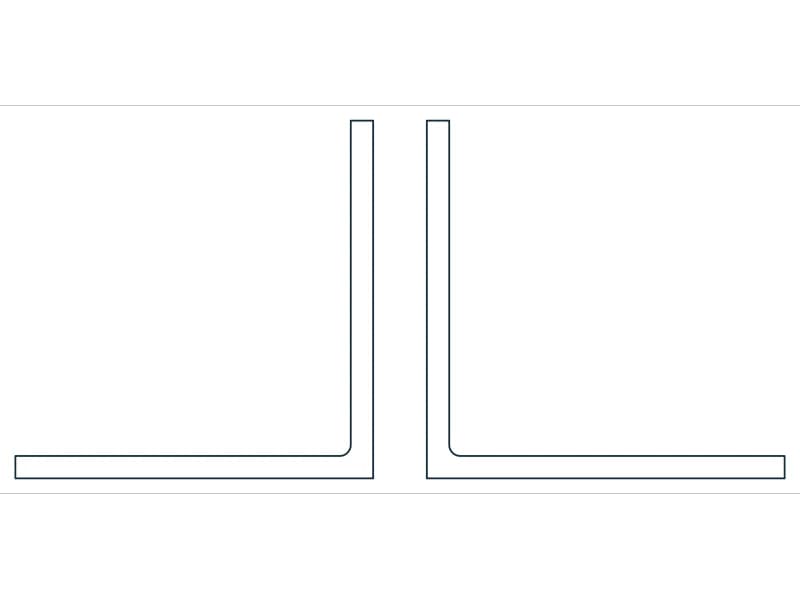 2L5X5X5/16X3/4 Steel Section CAD block — line drawing preview of the DWG file