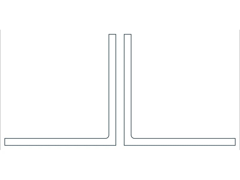 2L5X5X5/16X3/8 Steel Section CAD block — line drawing preview of the DWG file