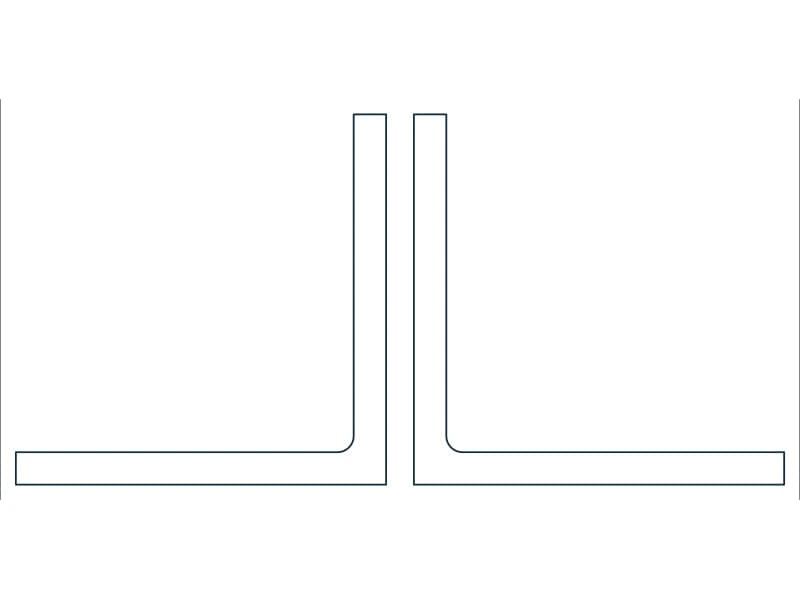 2L5X5X7/16X3/8 Steel Section CAD block — line drawing preview of the DWG file