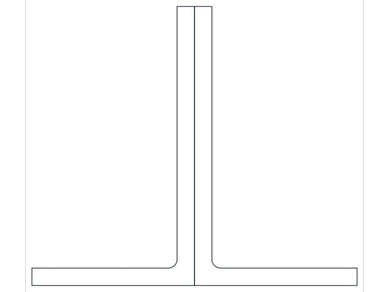 2L6X3-1/2X3/8LLBB Steel Section CAD block — line drawing preview of the DWG file