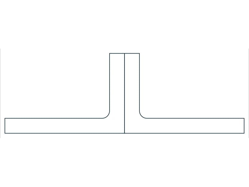 2L6X4X3/4SLBB Steel Section CAD block — line drawing preview of the DWG file