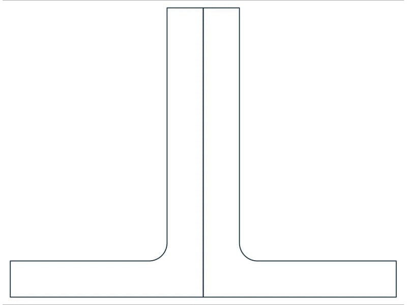 2L6X4X3/4X3/8LLBB Steel Section CAD block — line drawing preview of the DWG file