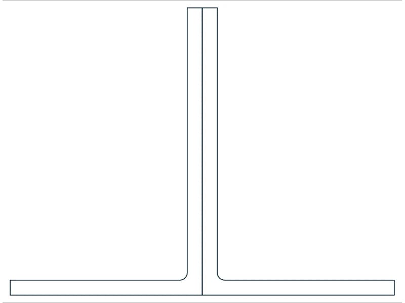 2L6X4X5/16LLBB Steel Section CAD block — line drawing preview of the DWG file