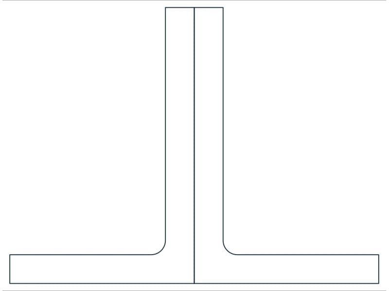 2L6X4X5/8X3/4LLBB Steel Section CAD block — line drawing preview of the DWG file
