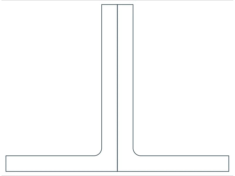 2L6X4X9/16LLBB Steel Section CAD block — line drawing preview of the DWG file