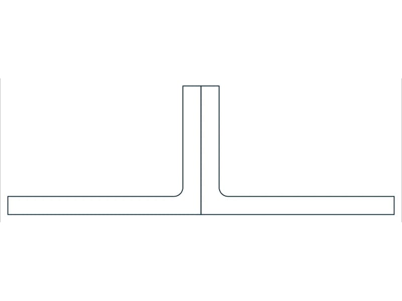 2L6X4X9/16X3/4SLBB Steel Section CAD block — line drawing preview of the DWG file
