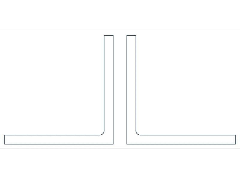 2L6X6X1/2X3/4 Steel Section CAD block — line drawing preview of the DWG file