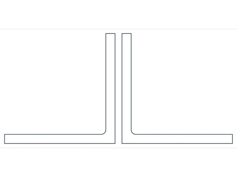 2L6X6X1/2X3/8 Steel Section CAD block — line drawing preview of the DWG file