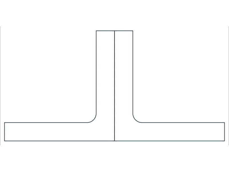 2L6X6X1 Steel Section CAD block — line drawing preview of the DWG file