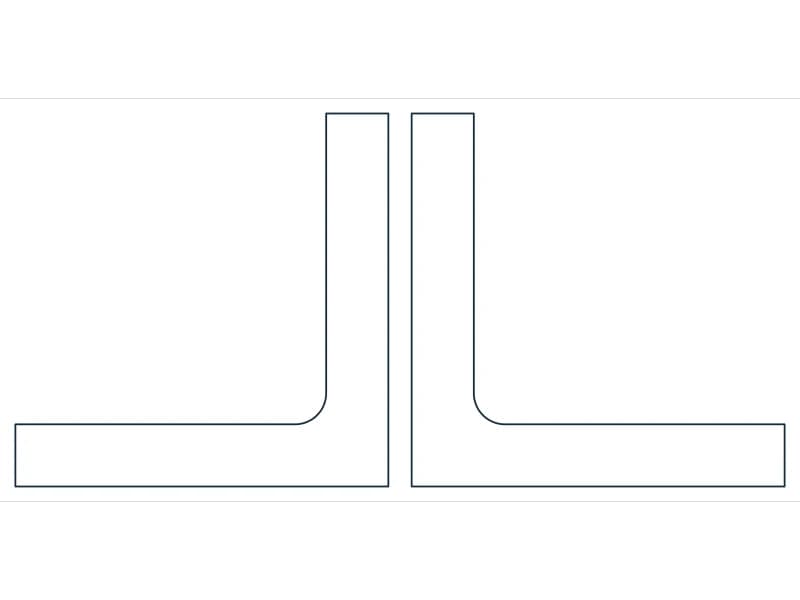 2L6X6X1X3/8 Steel Section CAD block — line drawing preview of the DWG file