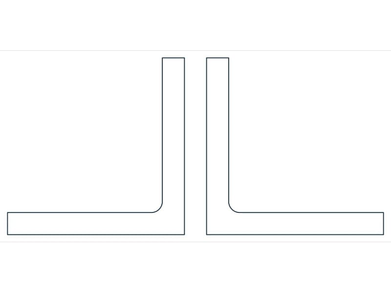 2L6X6X3/4X3/4 Steel Section CAD block — line drawing preview of the DWG file