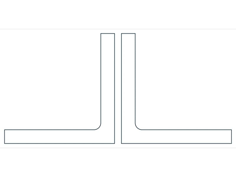 2L6X6X3/4X3/8 Steel Section CAD block — line drawing preview of the DWG file