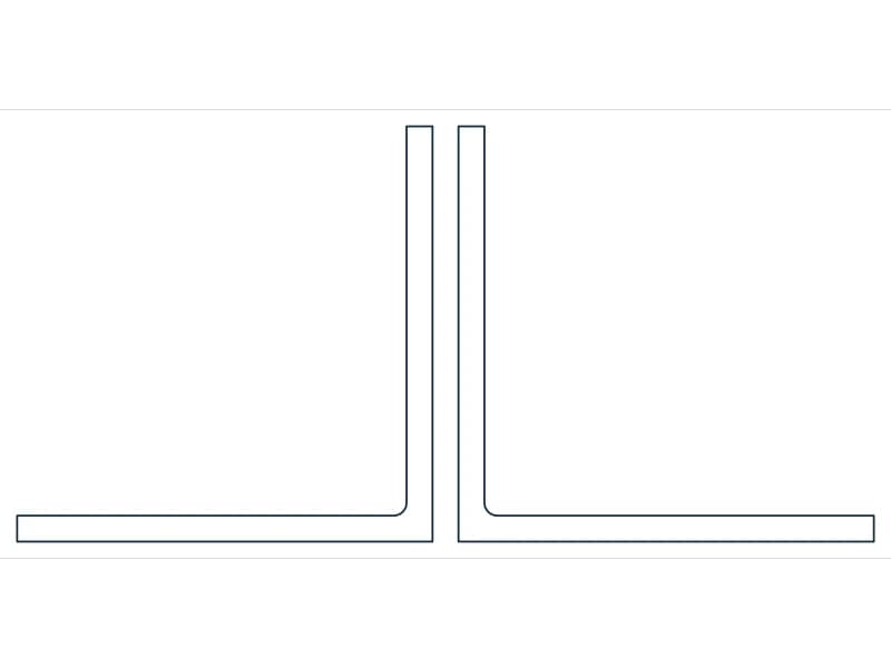 2L6X6X3/8X3/8 Steel Section CAD block — line drawing preview of the DWG file