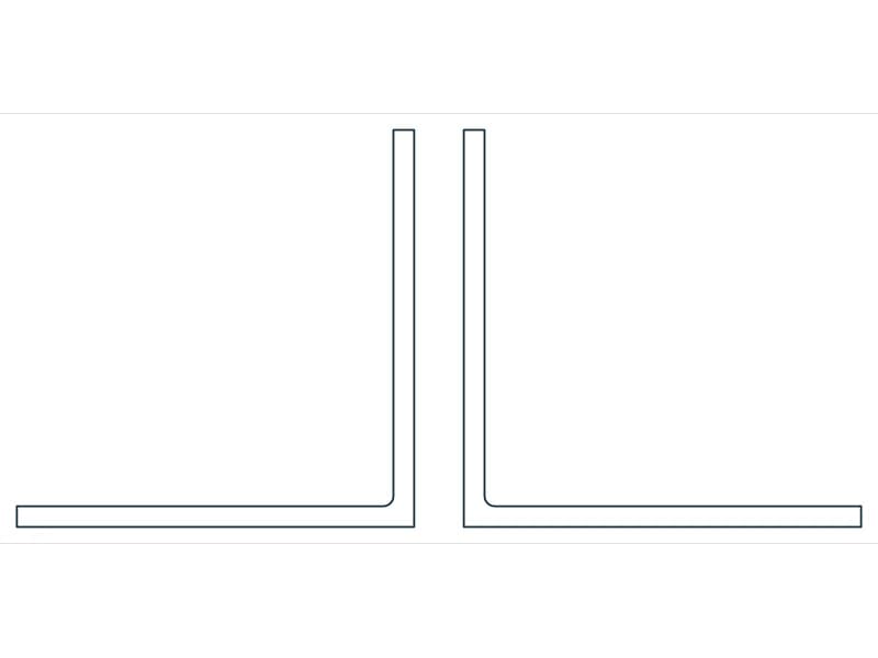 2L6X6X5/16X3/4 Steel Section CAD block — line drawing preview of the DWG file