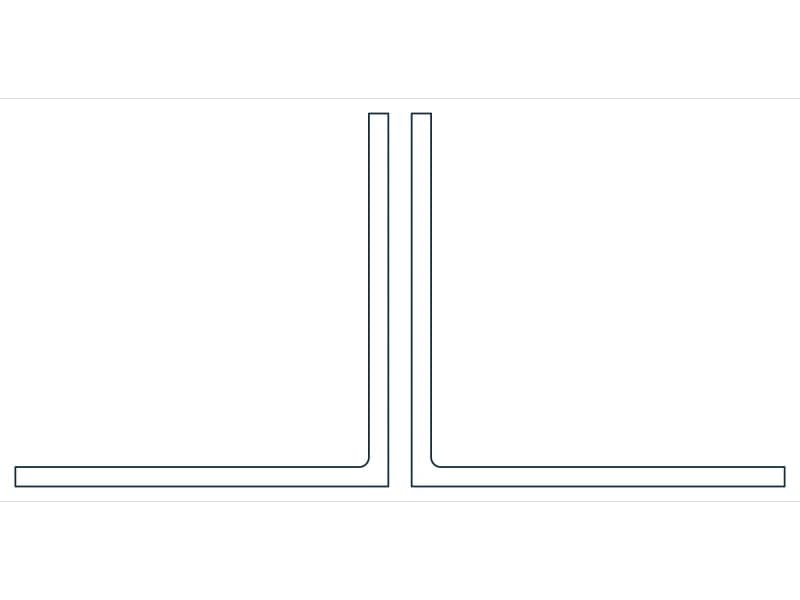 2L6X6X5/16X3/8 Steel Section CAD block — line drawing preview of the DWG file