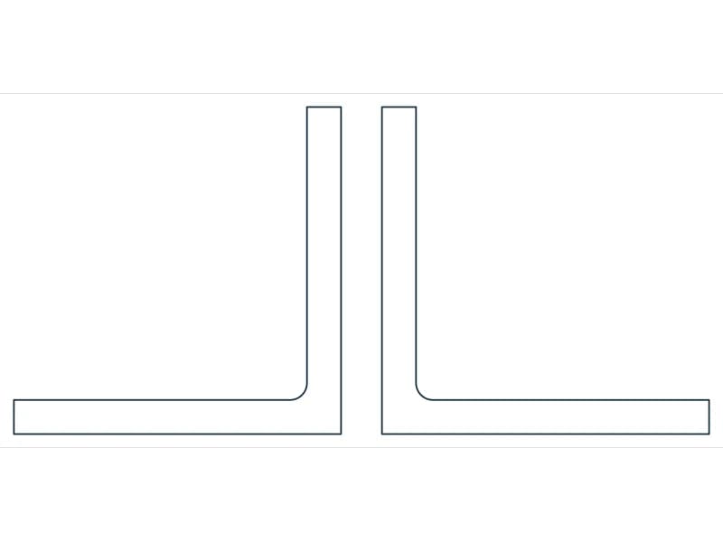 2L6X6X5/8X3/4 Steel Section CAD block — line drawing preview of the DWG file