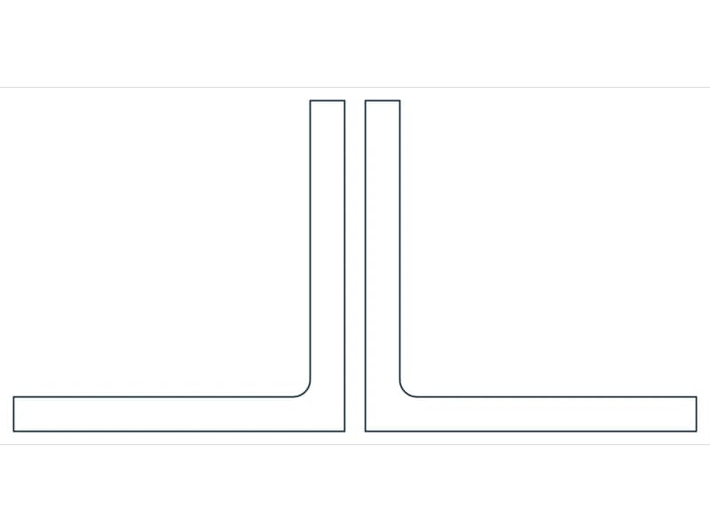 2L6X6X5/8X3/8 Steel Section CAD block — line drawing preview of the DWG file