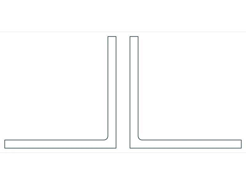2L6X6X7/16X3/4 Steel Section CAD block — line drawing preview of the DWG file