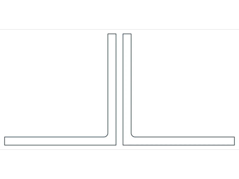 2L6X6X7/16X3/8 Steel Section CAD block — line drawing preview of the DWG file