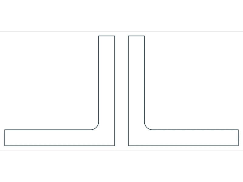 2L6X6X7/8X3/4 Steel Section CAD block — line drawing preview of the DWG file