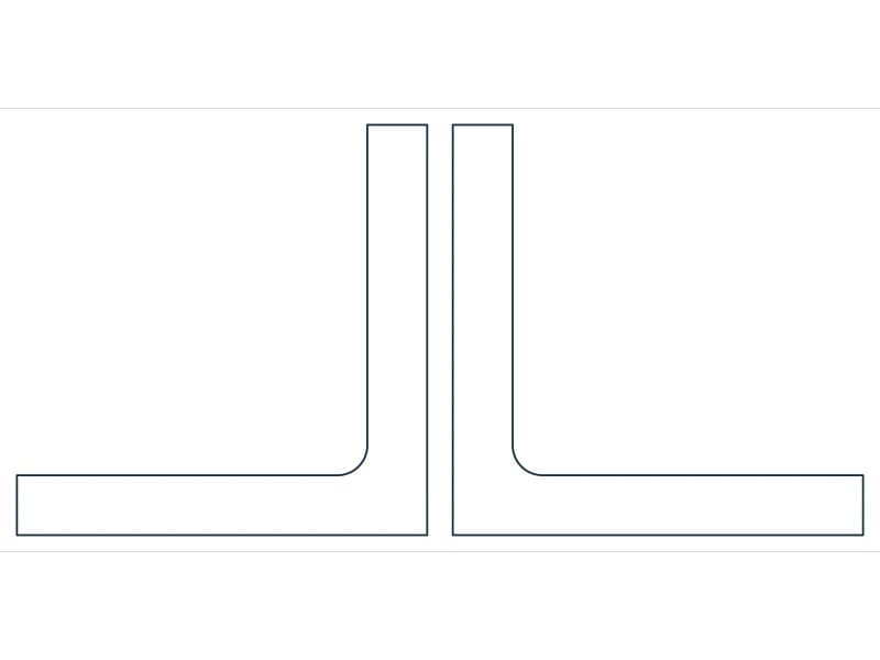2L6X6X7/8X3/8 Steel Section CAD block — line drawing preview of the DWG file
