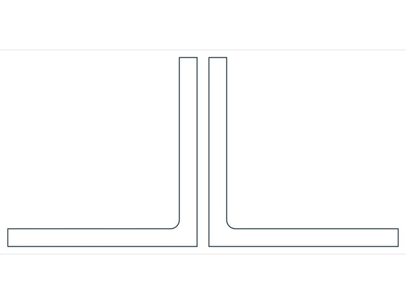 2L6X6X9/16X3/8 Steel Section CAD block — line drawing preview of the DWG file