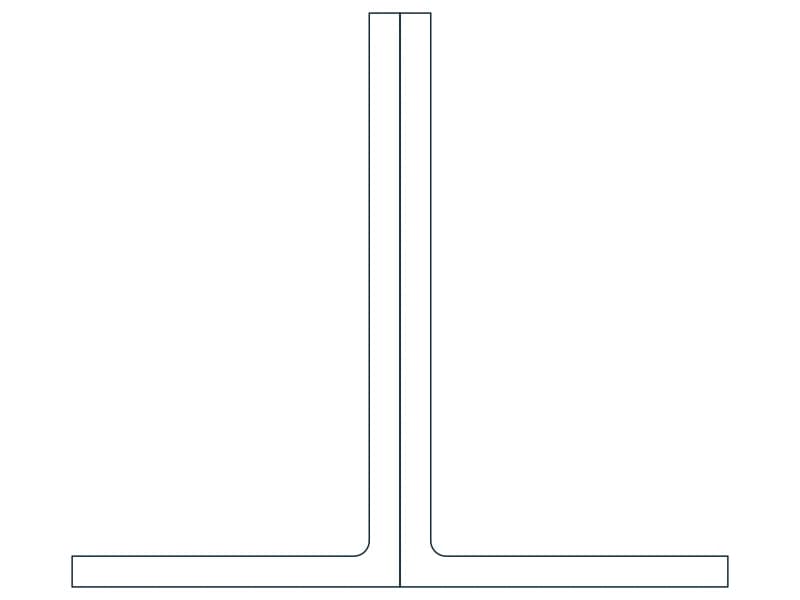 2L7X4X3/8LLBB Steel Section CAD block — line drawing preview of the DWG file