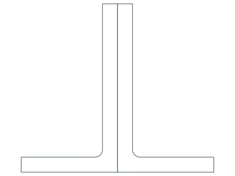 2L7X4X5/8LLBB Steel Section CAD block — line drawing preview of the DWG file
