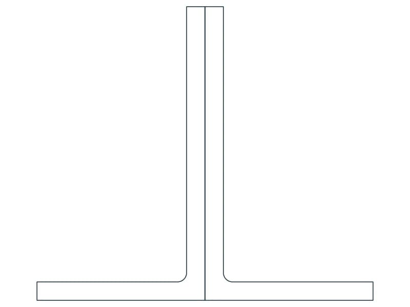 2L7X4X7/16X3/8LLBB Steel Section CAD block — line drawing preview of the DWG file