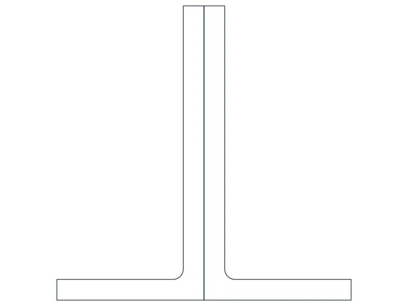 2L8X4X9/16X3/4LLBB Steel Section CAD block — line drawing preview of the DWG file