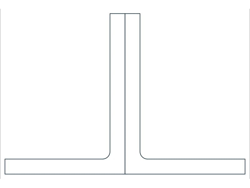 2L8X6X3/4X3/4LLBB Steel Section CAD block — line drawing preview of the DWG file