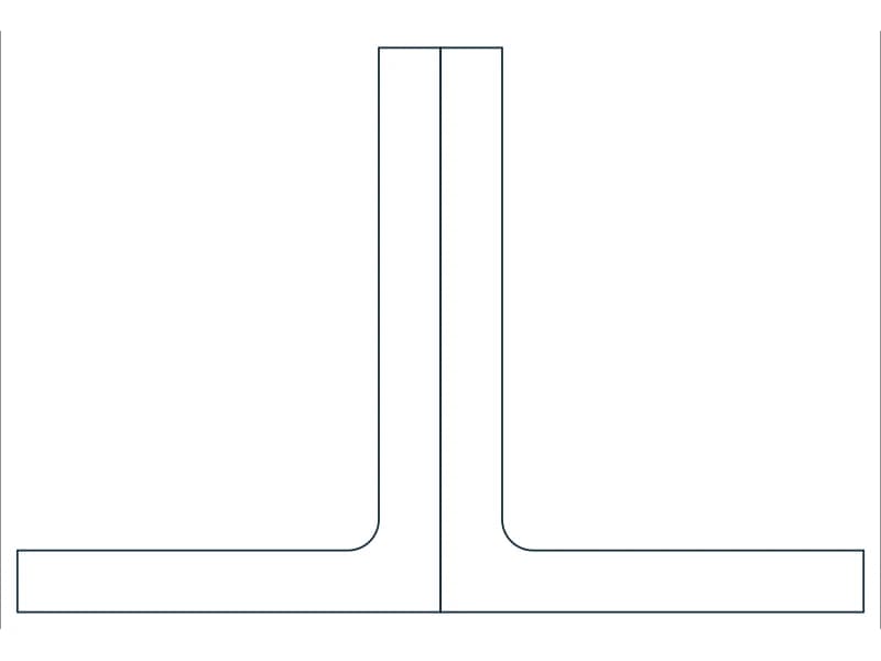2L8X6X7/8X3/4LLBB Steel Section CAD block — line drawing preview of the DWG file