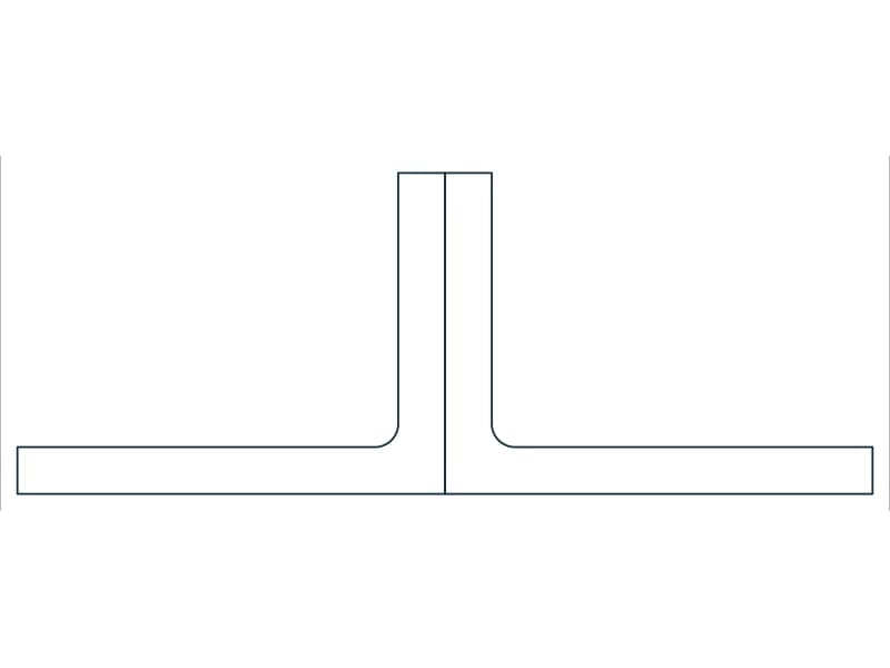 2L8X6X7/8X3/4SLBB Steel Section CAD block — line drawing preview of the DWG file