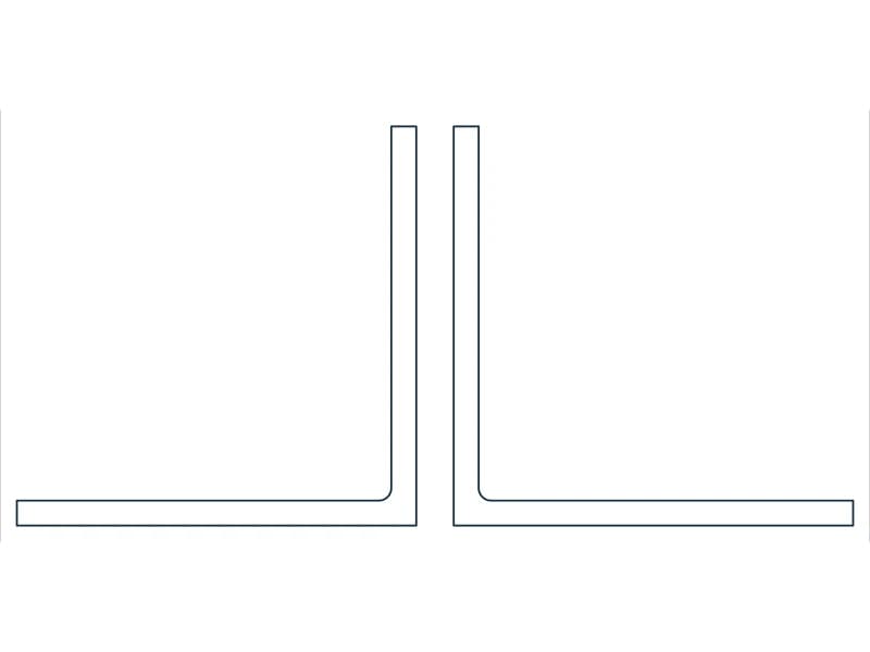 2L8X8X1/2X3/4 Steel Section CAD block — line drawing preview of the DWG file