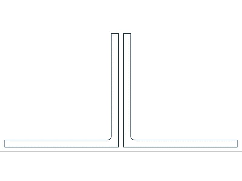 2L8X8X1/2X3/8 Steel Section CAD block — line drawing preview of the DWG file