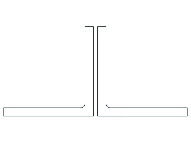 2L8X8X3/4X3/8 Steel Section CAD block — line drawing preview of the DWG file
