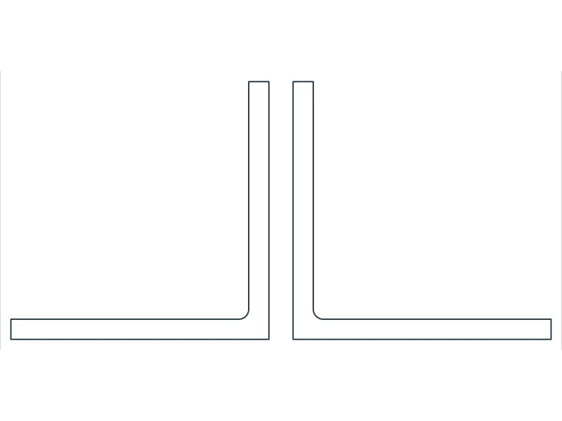2L8X8X5/8X3/4 Steel Section CAD block — line drawing preview of the DWG file