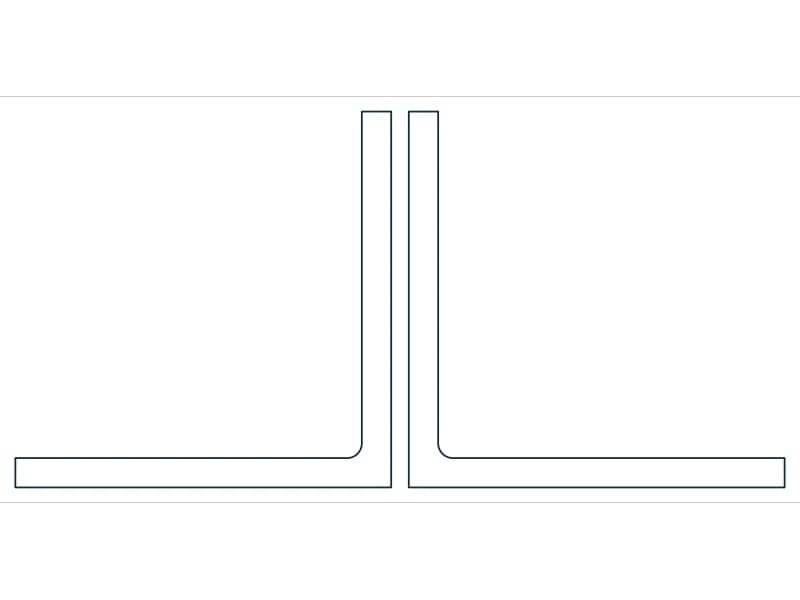 2L8X8X5/8X3/8 Steel Section CAD block — line drawing preview of the DWG file