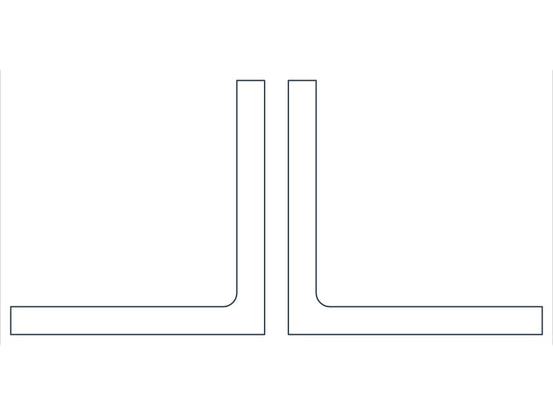2L8X8X7/8X3/4 Steel Section CAD block — line drawing preview of the DWG file