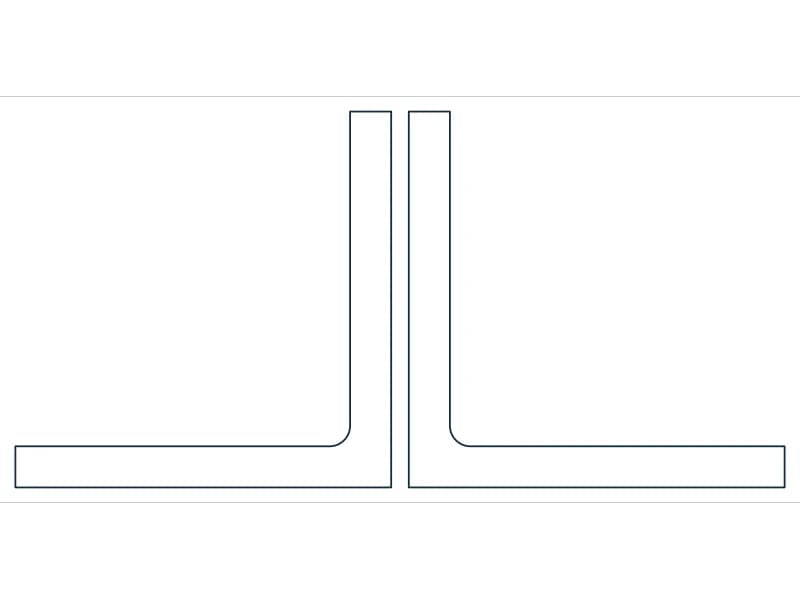 2L8X8X7/8X3/8 Steel Section CAD block — line drawing preview of the DWG file