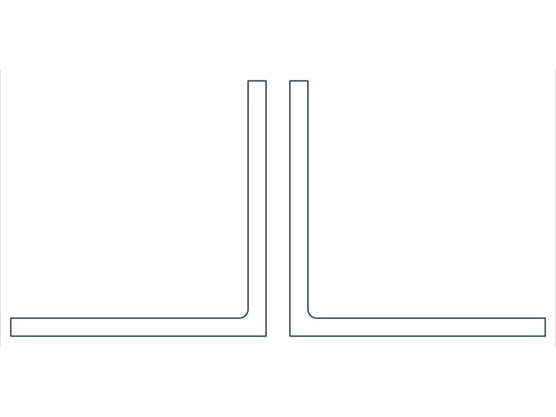 2L8X8X9/16X3/4 Steel Section CAD block — line drawing preview of the DWG file