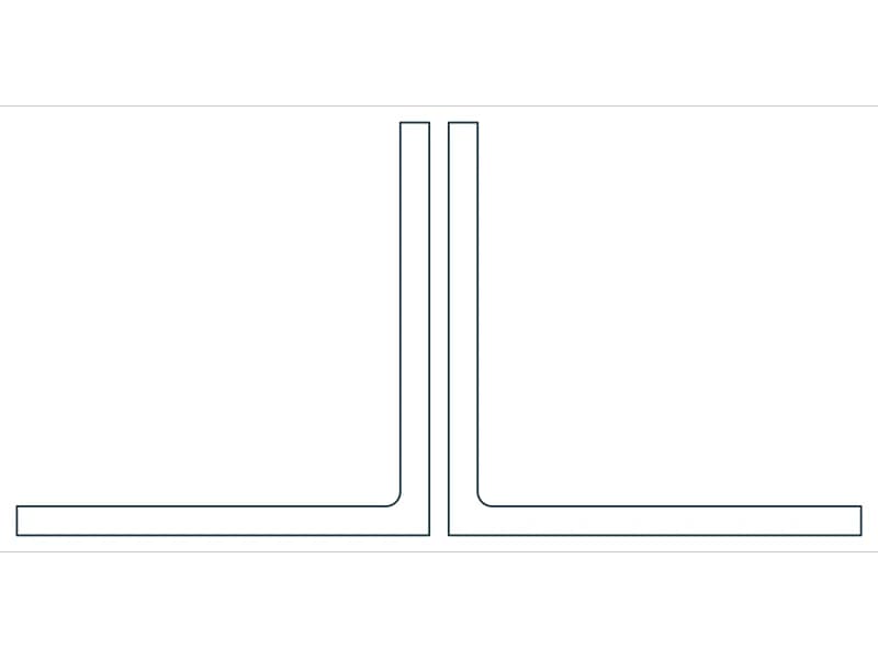 2L8X8X9/16X3/8 Steel Section CAD block — line drawing preview of the DWG file