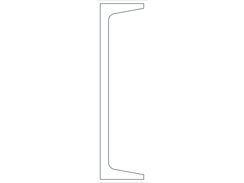 C15X50 Steel Section CAD block — line drawing preview of the DWG file