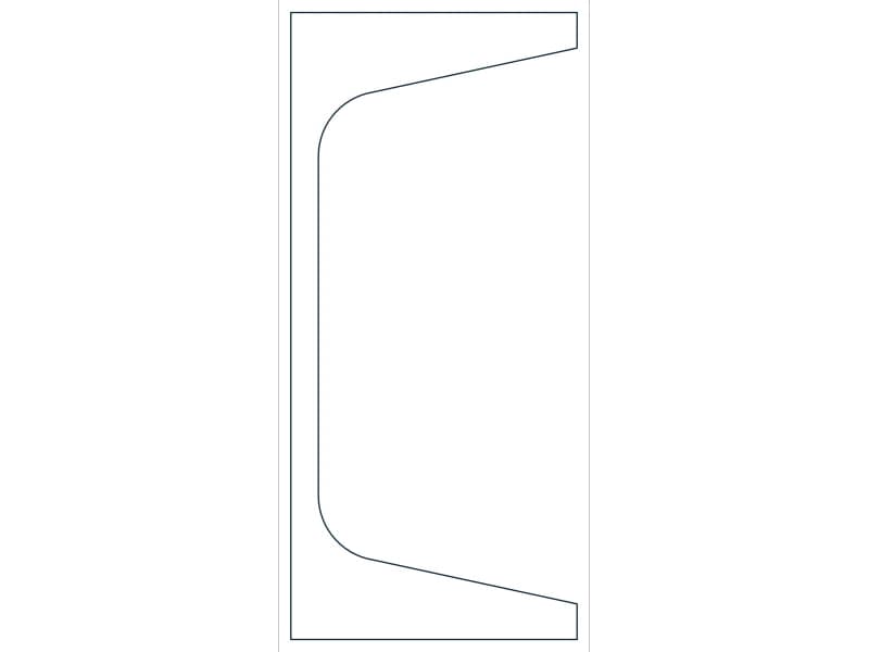C3X3.5 Steel Section CAD block — line drawing preview of the DWG file